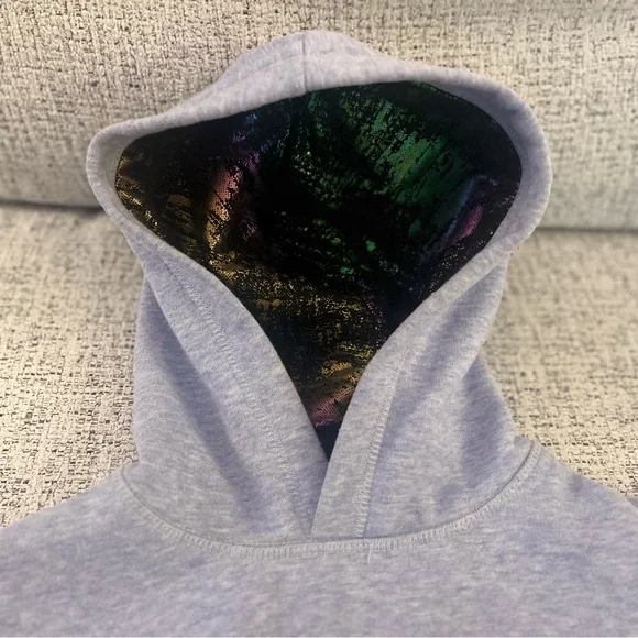 Appaman Girls Light Blue Hoodie Sweatshirt W/ Zip Vents Metallic Size 6 - Picture 4 of 6